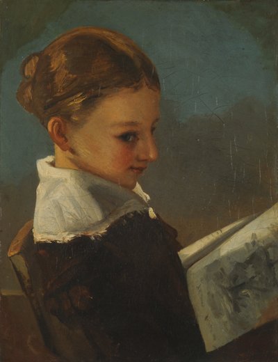 Julieta Courbet op tienjarige leeftijd door Gustave Courbet