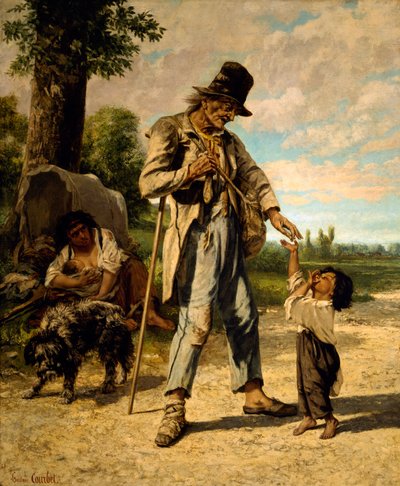 De aalmoes van een bedelaar door Gustave Courbet