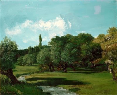 La Bretonnerie in het departement Indre door Gustave Courbet