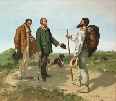 La Rencontre, of Bonjour Monsieur Courbet door Gustave Courbet