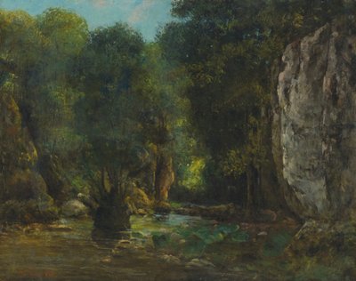 Le Puits Noir (de kloven van Loue) door Gustave Courbet