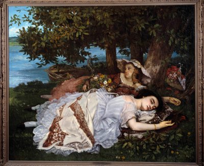 De damoiselles van de Seine. Schilderij door Gustave Courbet door Gustave Courbet