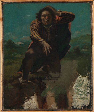 Op de rand van de afgrond door Gustave Courbet