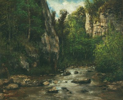 Landschap nabij Puit Noir bij Ornans, na 1872 door Gustave Courbet