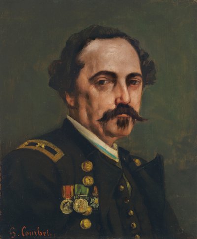 Portret van Generaal Gustave Paul Cluseret 1823-1900 door Gustave Courbet
