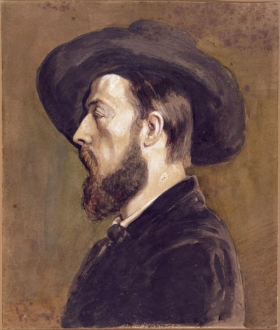 Portret van Johan Barthold Jongkind 1819-1891 door Gustave Courbet