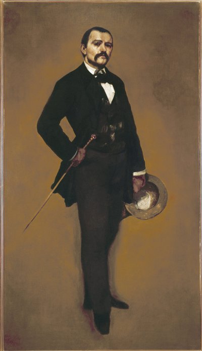 Portret van een man door Gustave Courbet