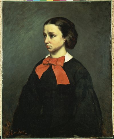 Portret van Mlle. Jacquet, 1857 door Gustave Courbet