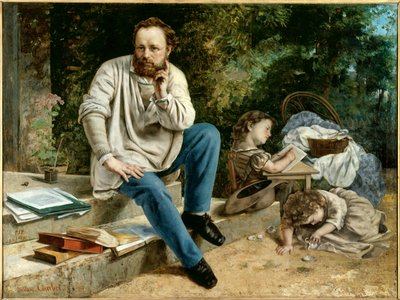 Portret van Pierre Joseph Proudhon door Gustave Courbet