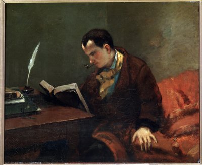 Portret van de dichter Charles Baudelaire door Gustave Courbet
