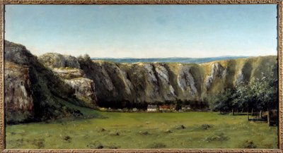 Rotsachtig landschap rond Flagey door Gustave Courbet