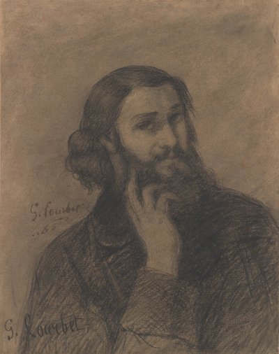 Zelfportret, c.1866 door Gustave Courbet