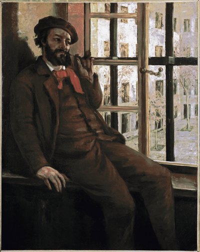 Zelfportret in de gevangenis van Sainte-Pelagie (detail) door Gustave Courbet