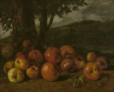 Stilleven met appels door Gustave Courbet