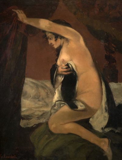 Studie voor Venus in Venus en Psyche, 1865 door Gustave Courbet