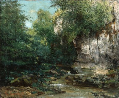 De oevers van een stroom door Gustave Courbet