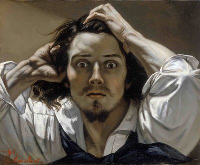 De wanhopige man (zelfportret) door Gustave Courbet