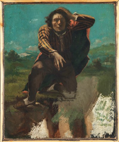 De gek met angst, c.1844 door Gustave Courbet