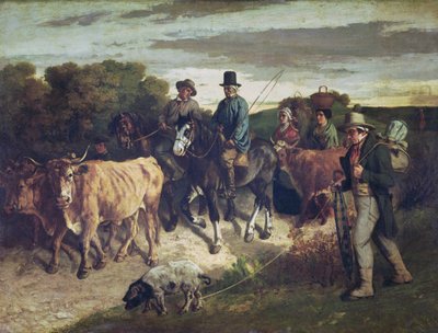 De Boeren van Flagey Terugkerend van de Kermis door Gustave Courbet