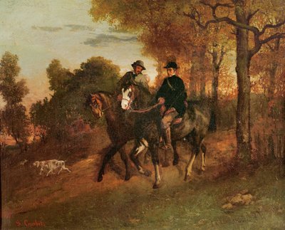 De terugkeer van de jacht, 1857 door Gustave Courbet