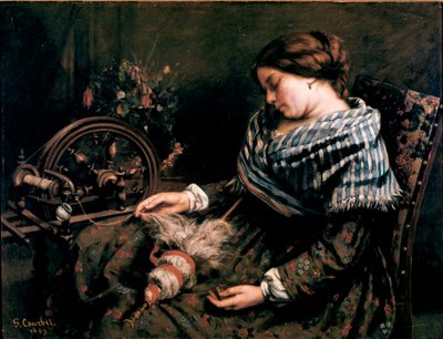 De slapende spinster door Gustave Courbet