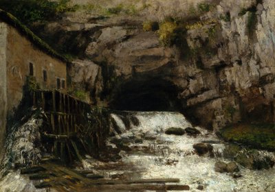De bron van de Loue, 1864 door Gustave Courbet
