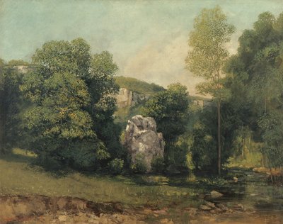 De stroom van de Breme die uit de Puits Noir komt, 1865 door Gustave Courbet
