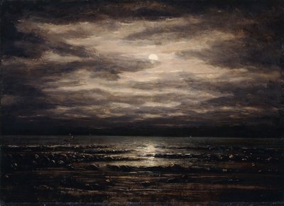 Schemering op het Meer van Genève in Bon Port door Gustave Courbet