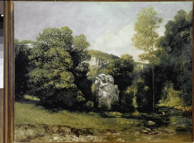 Uitzicht op de rivier Breme door Gustave Courbet