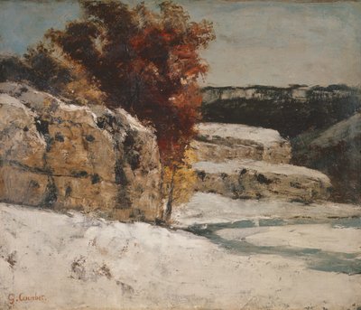Winterlandschap, 1865-70 door Gustave Courbet