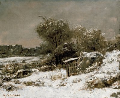 Winterscène, 19e eeuw door Gustave Courbet