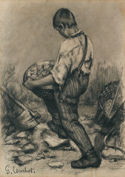 Jonge Steenbreker door Gustave Courbet