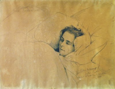 De dood van Maria Konstantinovna Bashkirtseva door Gustave Courtois