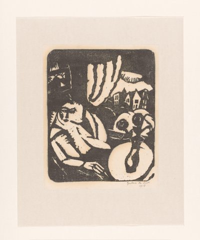 Vrouw zittend bij een venster door Gustave De Smet (signed by artist)