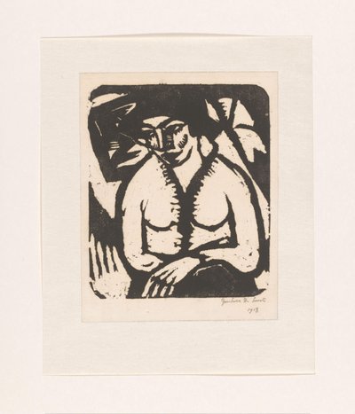 Zittende vrouw door Gustave De Smet (signed by artist)