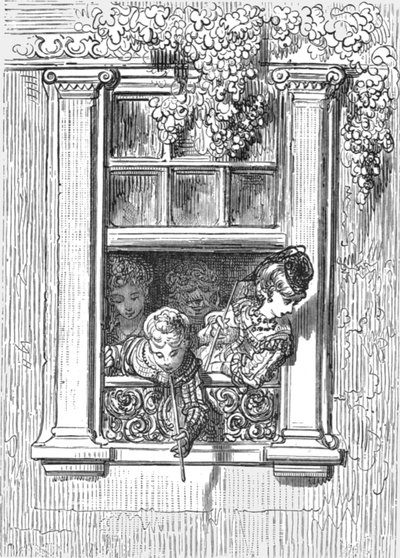 Een Balkon Scène door Gustave Dore