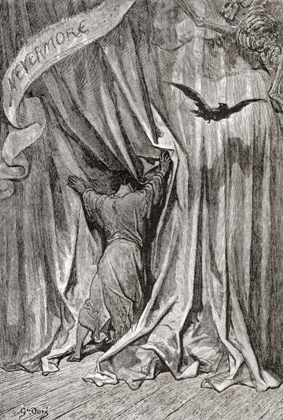 Naar een tekening van Gustave Dore voor Edgar Allan Poe
