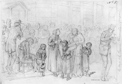 Album van het Beleg van Parijs, de soep van de Poissonniere-kazerne door Gustave Dore