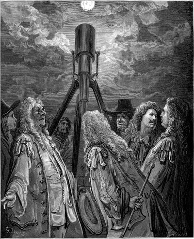Een dier in een maan: fabel door Jean de la Fontaine geïllustreerd door Gustave Dore - Een dier in de maan door Gustave Dore