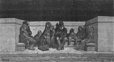 In slaap onder de sterren, 1872 door Gustave Dore