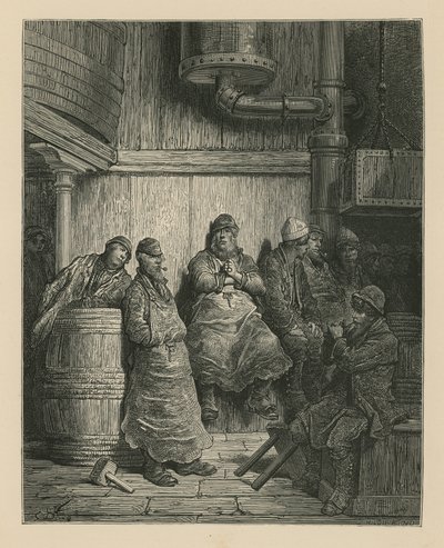 Barclay Perkins brouwerijarbeiders door Gustave Dore