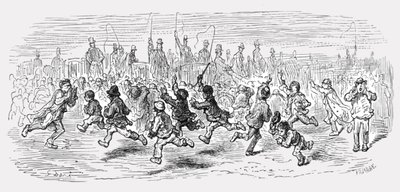 Barnes Common - Het Roepen van de Koetsen, 1872 door Gustave Dore
