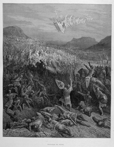 Slag bij Nicea tijdens de eerste kruistocht door Gustave Doré door Gustave Dore