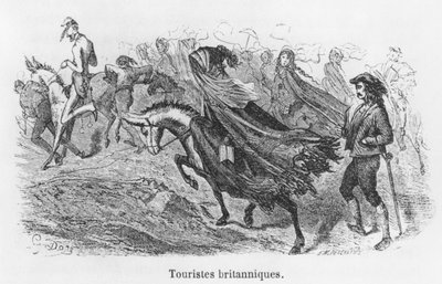 Britse toeristen, illustratie uit 