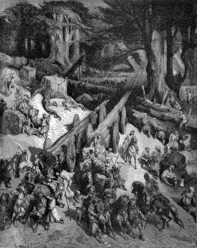 Bouw van de Tempel van Jeruzalem door Gustave Dore