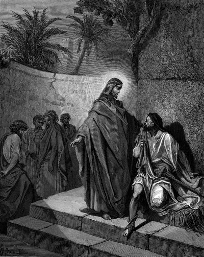 Christus geneest de verlamde man, 1866 door Gustave Dore
