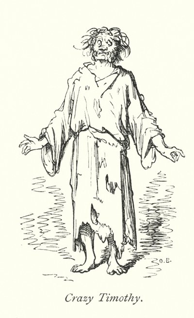 Gekke Timothy (gravure) door Gustave Dore