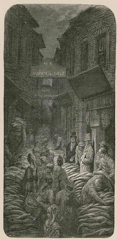 Dark Horse Lane, Billingsgate door Gustave Dore