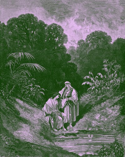 David en Jonathan, door Gustave Doré - Bijbel door Gustave Dore