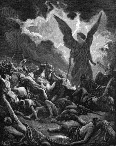 Vernietiging van het leger van Sanherib door Gustave Dore